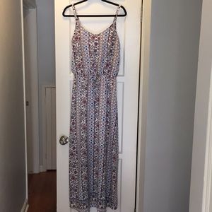 Bobeau chiffon maxi dress M